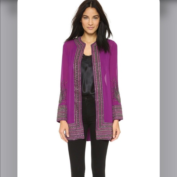 Haute Hippie Jackets & Blazers - Haute Hippie beaded jacket duster